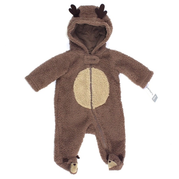 Carter's Other - Carter's one-piece fuzzy reindeer outfit, NEW